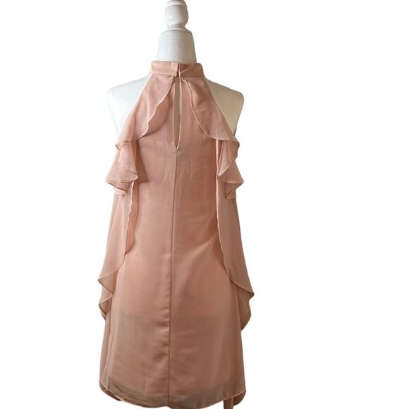 Bcbgeneration light pink blush sleeveless dress choker  + keyhole neck SZ XS - Picture 5 of 13